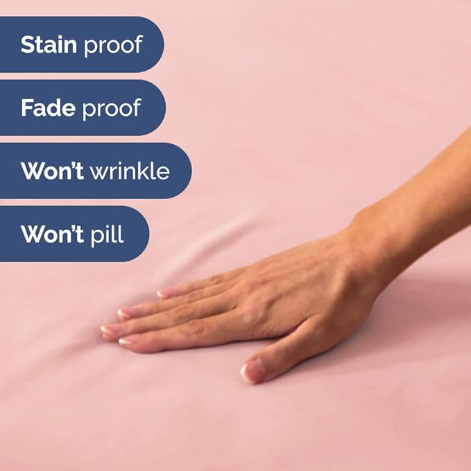 Short Queen Size 4 Piece Sheet Set - RV Short Queen, Soft, Breathable & Cooling Bed Sheets Set with Deep Pockets - Hotel Luxury Bedding for Women, Men, Kids, Teens, Boys & Girls - Oeko-Tex - Baby Pink