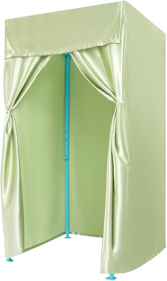 Portable Privacy Dressing Room Folding Fitting Room Portable Dressing Room Freestanding Foldable Changing Room with Curtain for Indoor Fashion Photoshoots, Camping, Or Pool