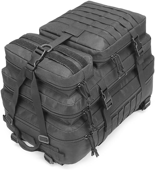 Military Tactical Backpack, Hunting Backpack for Men Hiking Camping Army Molle Daypack 3-Day Pack(Black1.2)
