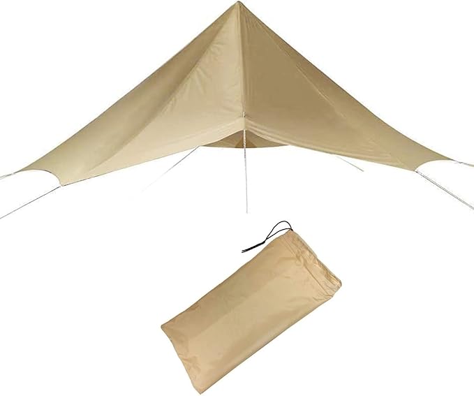 WINTENT Waterproof Top Tarp with Stove Jack for 3M 4M 5M 6M 7M Cotton Canvas Bell Tent Glamping Yurt Tent for Camping