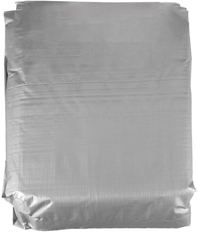 Tent Tarp, Waterproof, Heavy Duty Cover for Swimming Pool, Camping, Truck, Car, Tents, Roof, Boat or Furniture, UV and Tear Resistant, Indoor/Outdoor Silver and Black Tarp, 25' x 40'
