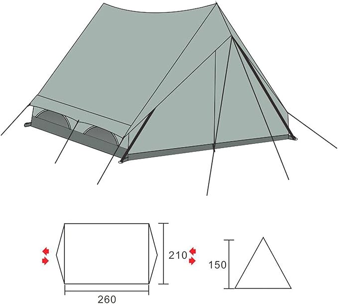 Liudan Camping Tents Outdoor Tent Waterproof Four Seasons Family Tent Camping Backpacking Hiking Mountaineering Easy Set Up Dome Tent