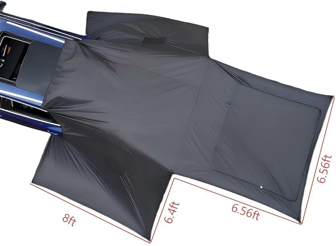 2-in-1 Hatchback Tent & Car Awning | SUV/Minivan Tailgate Sun Shelter for Camping, Beach & Road Trips Waterproof 3000MM UPF 50+ (Upgraded Rip-Resistant)