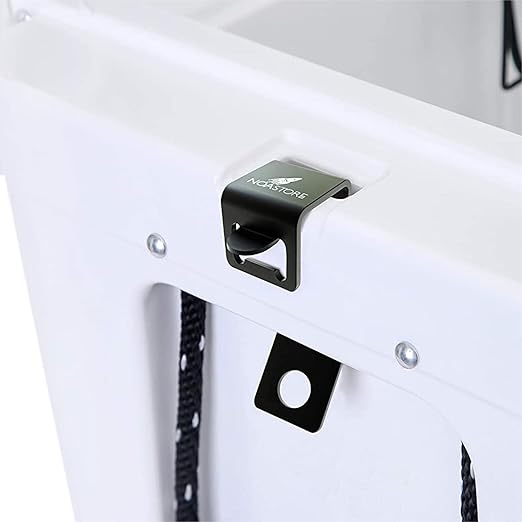 Noa Store Cooler Lock Bracket with Bottle Opener Compatible with Yeti/RTIC Coolers, Made of Highest Grade Stainless Steel (316L) (Black)