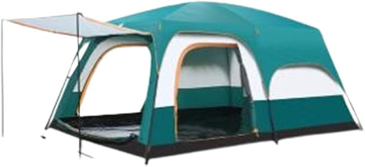 Canvas Bell Tent, Waterproof Breathable Wall Tent, Glamping Tent, Detachable Groundsheet for Camping Party,Outdoor Wind and Rain Resistant (Green B)