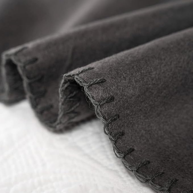 CAI TENG Fleece Throw Blankets Bulk Dark Grey 50 x 60 Lightweight Warm for Kids Soft Cozy Pet-Friendly Bulk Fleece Blanket 15 Pack Solid for Deco Bed, Sofa, Couch, Wedding, Gifts, Outdoor