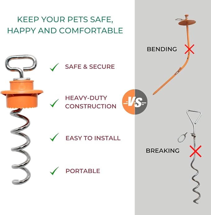 IntelliLeash Intelli-Stayk: 4" Diameter with Exclusive Surface-Lock Technology for Pulling and Bending Prevention