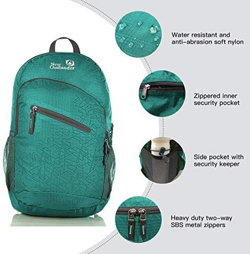 Outlander 20L/33L- Most Durable Packable Lightweight Travel Hiking Backpack Daypack (Dark Teal, 33L)