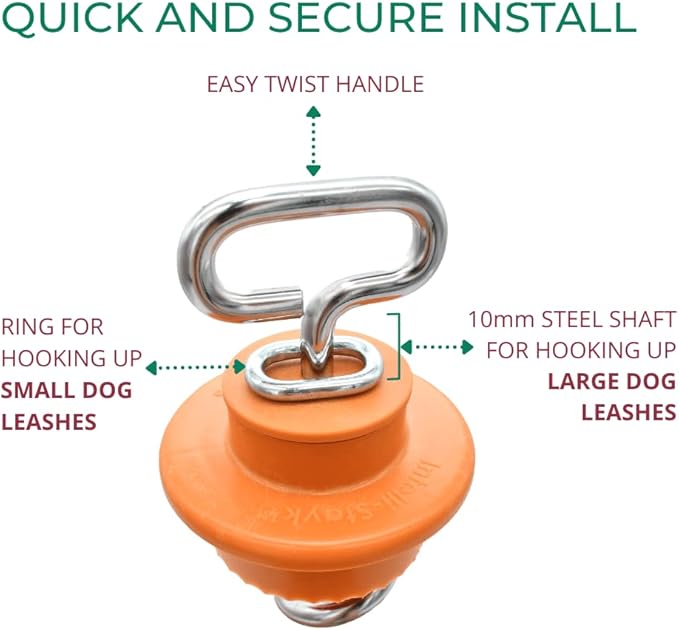 IntelliLeash Intelli-Stayk: 4" Diameter with Exclusive Surface-Lock Technology for Pulling and Bending Prevention