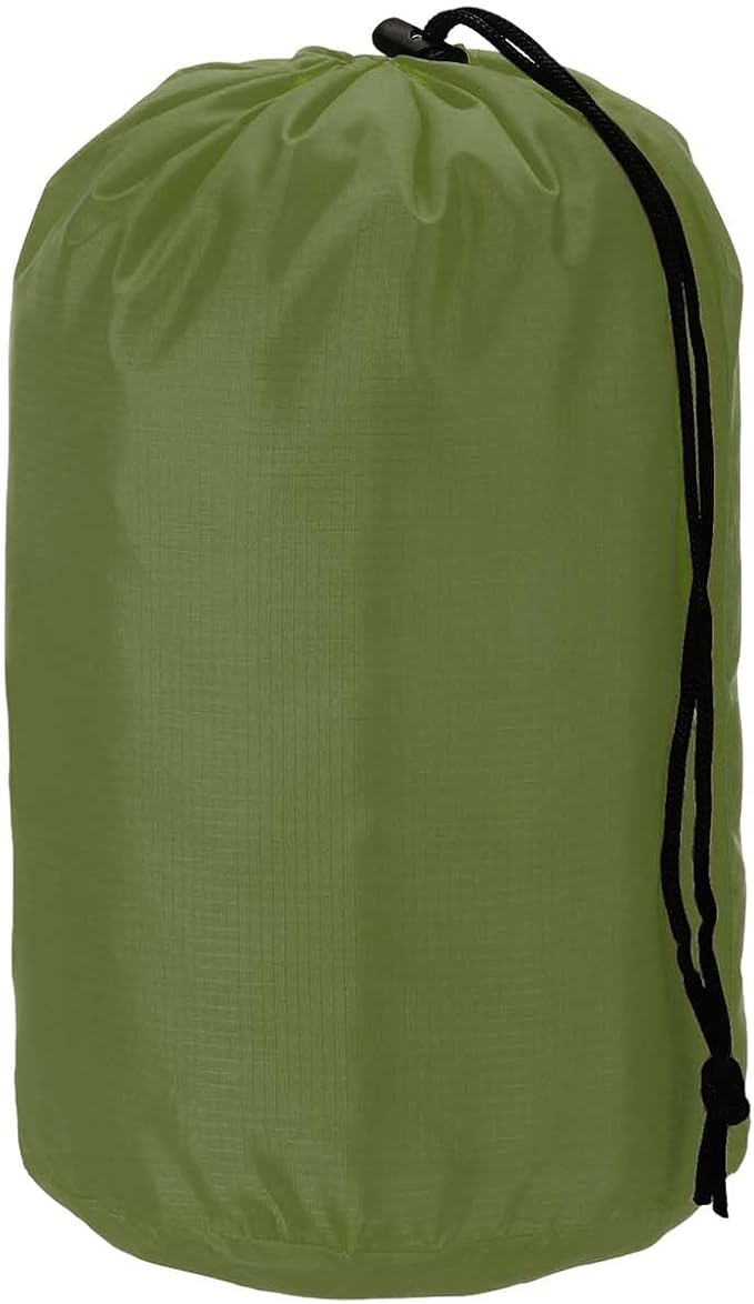 Stuff Sack, Nylon Waterproof Storage Sacks Portable Drawstring Dry Stuff Bag Gear Organization with Toggle, 4x8Inch Fit for Backpacking Camping Traveling Hiking(Dark Green)