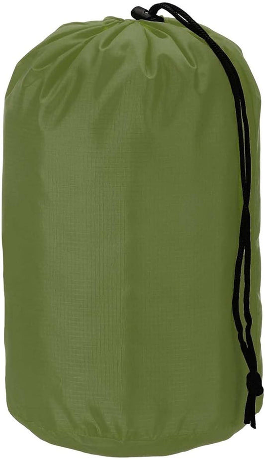 Stuff Sack, Nylon Waterproof Storage Sacks Portable Drawstring Dry Stuff Bag Gear Organization with Toggle, 4x8Inch Fit for Backpacking Camping Traveling Hiking(Dark Green)