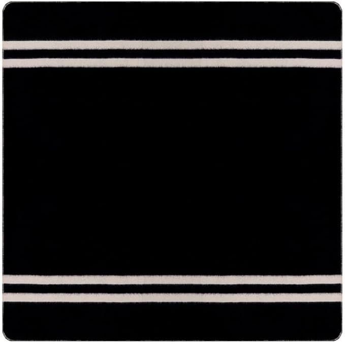 Thick Alpaca Wool Blanket Heavyweight for Camping Outdoors or Using Indoors | Soft Peruvian Alpaca Wool Blankets (Black - Ivory Stripes, Queen)