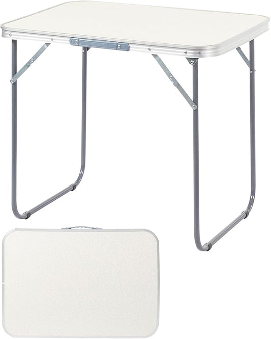 2.0 Ft Folding Portable Camping Table Small Folding Portable Camping Table, Adjustable Height, Outdoor Waterproof Aluminum Lightweight Suitcase Table for Picnic, BBQ, Beach, Dining