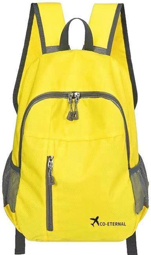 Geboldil Men's and women's leisure backpack waterproof backpack travel backpack 25L yellow