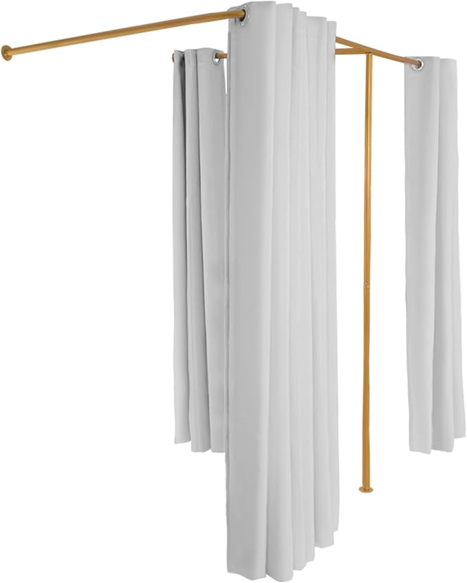 F-Dressing Room Privacy Protection Changing Room Divider - F-Shaped-Grey