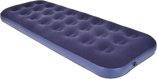 Single Size Air Mattress - Waterproof & Puncture-Resistant Inflatable Bed for Camping, Home & Travel - Portable Foldable Sleeping Pad with Comfortable Airbed Design 75"x30"x9"