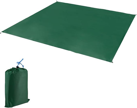 JEELAD Tent Footprint Camping Tarp Picnic Mat Waterproof Tent Floor Saver Ultralight Ground Sheet Mat for Hiking, Backpacking, Hammock, Beach with Storage Bag (Green, L)
