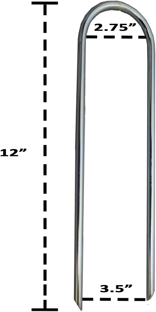 Ashman Heavy Duty Trampoline Stakes, Safety Ground Anchors, Tent Pegs 4 Pack