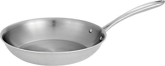 Tramontina Boston Tri-Ply Clad Stainless Steel 10-Inch Frying Pan, Induction-Ready Skillet, Dishwasher-Safe, NSF-Certified, Made in Brazil