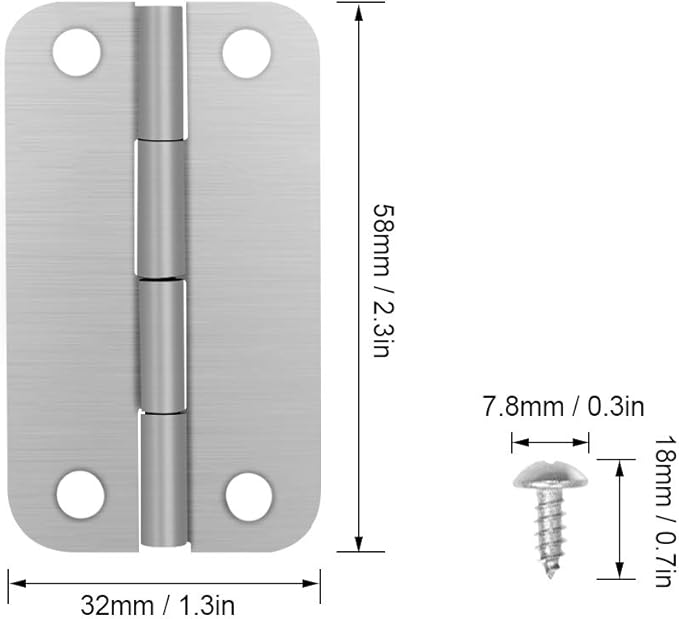 Picowe 6 Pack Cooler Hinges for Igloo Ice Chests, Cooler Stainless Steel Hinges Replacement Set with Screws