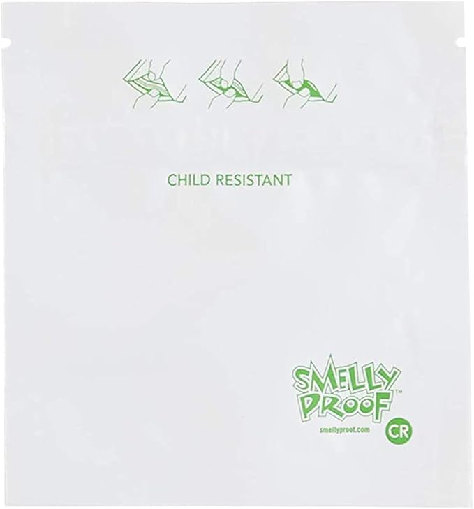 Smelly Proof 5pk 5-MIL Reusable Food Storage Bags, Child Resistant Reusable Storage Bags, ChildProof Food Storage Bags, BPA FREE, NO PEVA, Non-Silicone Bags for Food Storage, XS 4" x 3" Pocket