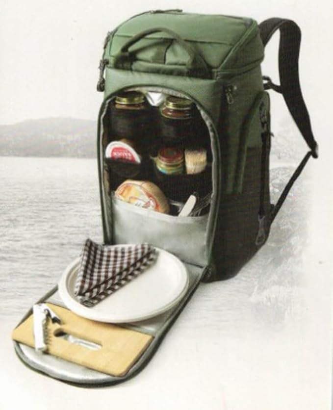 26 CANS T.I.T.A.N. by Arctic-Zone Super Foam and Leak Proof Backpack Cooler - Army Green