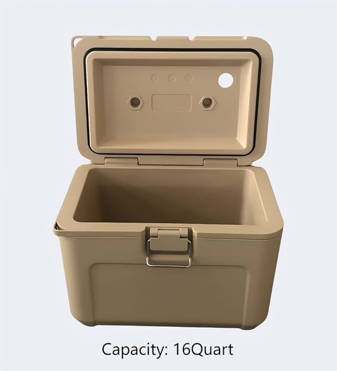 48 Quart Camping Cooler，Portable Cooling Box，Suitable for BBQ, Camping, picnics, and Other Outdoor Activities