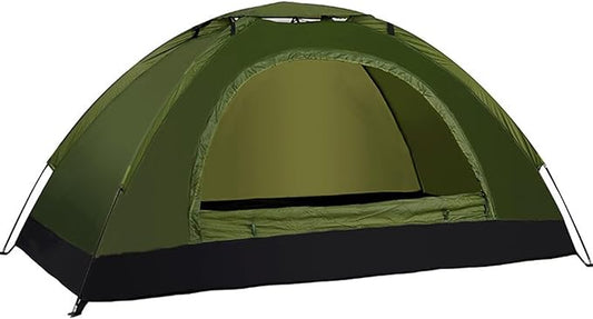 Ultralight Backpacking Tent Single Person Double Door Camping Shelter with Waterproof Oxford Fabric Fiberglass Poles Mesh Ventilation Screen Rain Fly Carry Bag for Outdoor Hiking