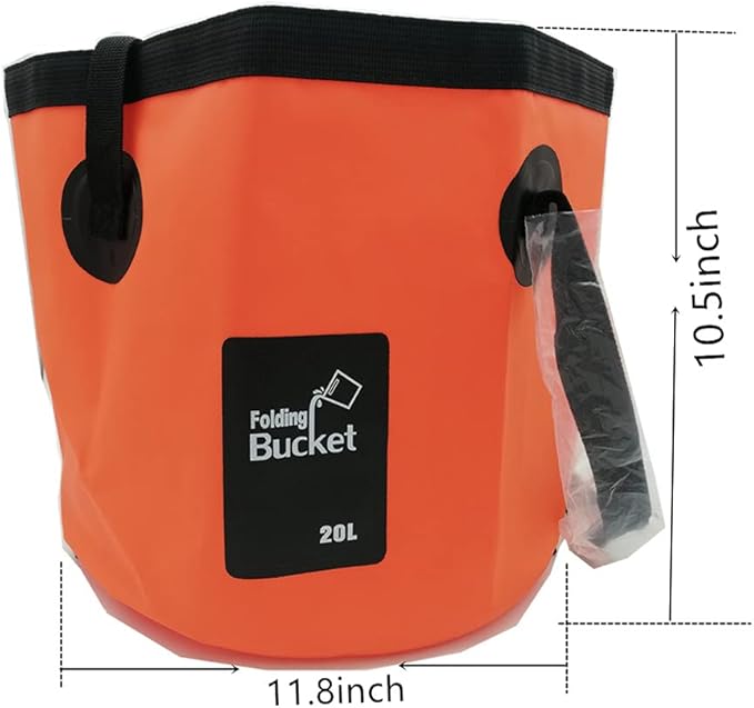 Collapsible Buckets, Camping Water Storage Container 5 Gallon(20L) Portable Folding Bucket Wash Basin
