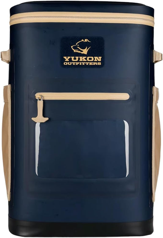Yukon Outfitters Hatchie Backpack Cooler, 54-Liter Durable Insulated Cargo-Ready Outdoor Hiking Watersports Meals & Beverages Daypack Cooler w/Airtight Zippers, Padded Straps & Carry Handle