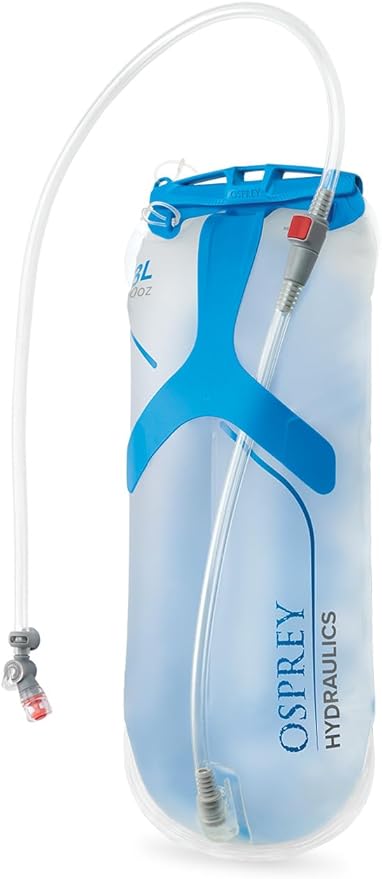 Osprey Hydraulics Backpack Water Reservoir with Bite Valve - BPA-Free, Leakproof Hydration Bladder with QuickConnect and Slide-Seal - Compatible with Most Hiking and Biking Packs, Clear