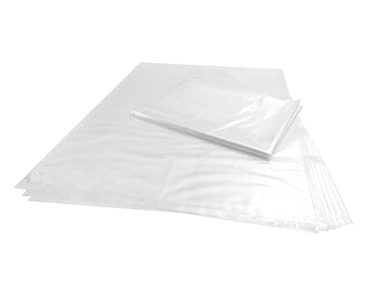 Wowfit 100 CT 18x24 Inch 1.1 Mil Clear Plastic Flat Open Poly Bags – Great for Dough Proofing, Bread Baking, Injera, Food Storage, Jackets, Coats, Pillows, Laundry, and More