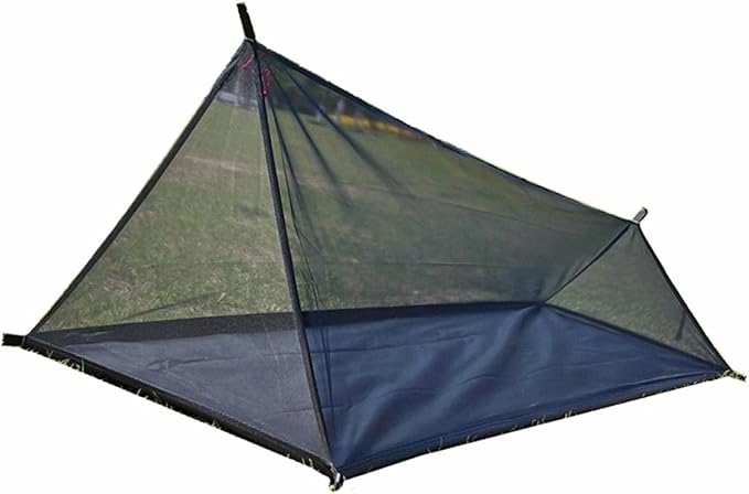 Camping Tent, 40D Yarn 1 Person Outdoor Adventure Breathable Backpacking Tent, Ligthweight Compact Portable Small for Hiking, Easy Setup, 220 x 65 x 60cm (Black)