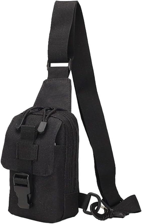 MiOYOOW Small Sling Backpack, Tactical Shoulder Chest Bag Adjustable Molle Crossbody Bag for Camping Hilking Cycling Hunting
