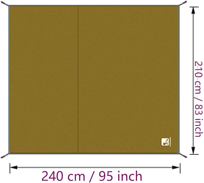 Bringsine Bringsine Waterproof Camping Tent Tarp-71"x83",4 in 1 Multifunctional Tent Mat Footprint for Camping,Hiking and Picnic,Ultralight & Foldable+Tent Stakes