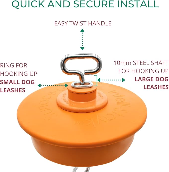 IntelliLeash Intelli-Stayk: Tailored for Soft Soils – Specialized Tie Out Stake for Dogs
