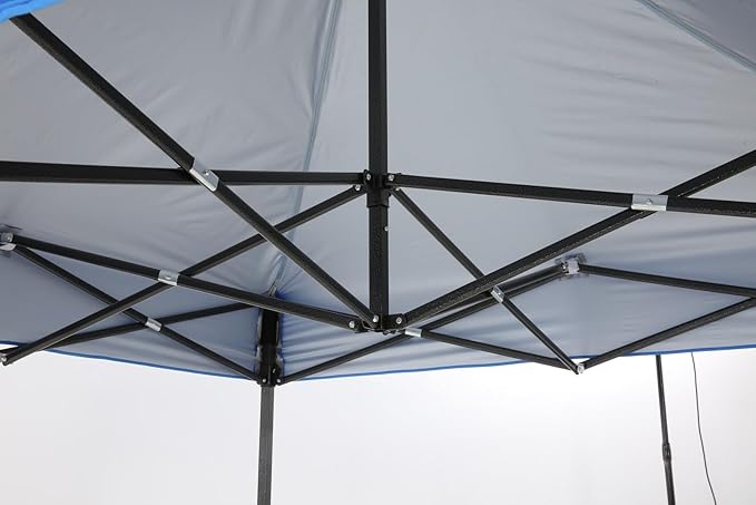 COBIZI 6.6x6.6 Pop Up Canopy Without Sidewall,Heavy Duty Canopy UPF 50+ All Season Wind Waterproof Commercial Outdoor Party Tents for Parties Canopy Gazebo with Storage Bag(6.6 x 6.6 ft Gray)