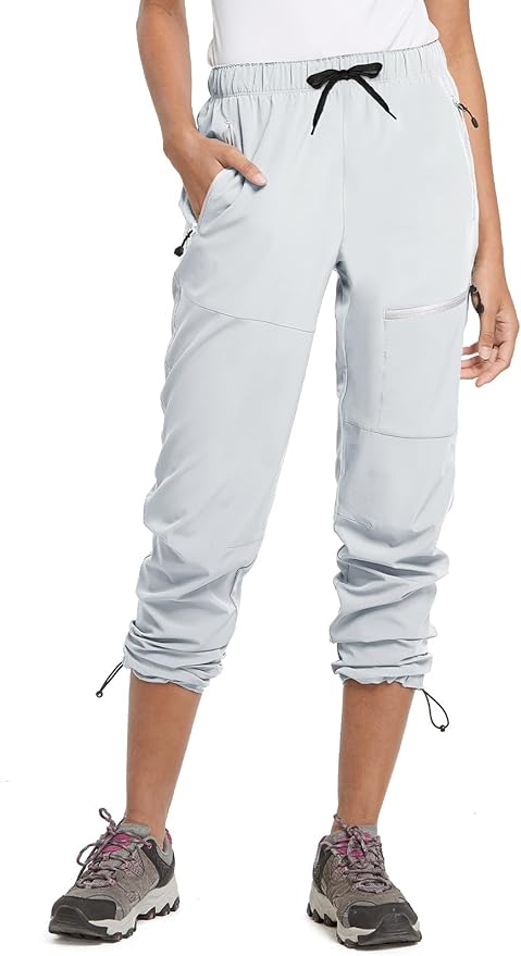 baleaf Women's Hiking Pants Quick Dry Lightweight Water Resistant Elastic Waist Cargo Pants for All Seasons