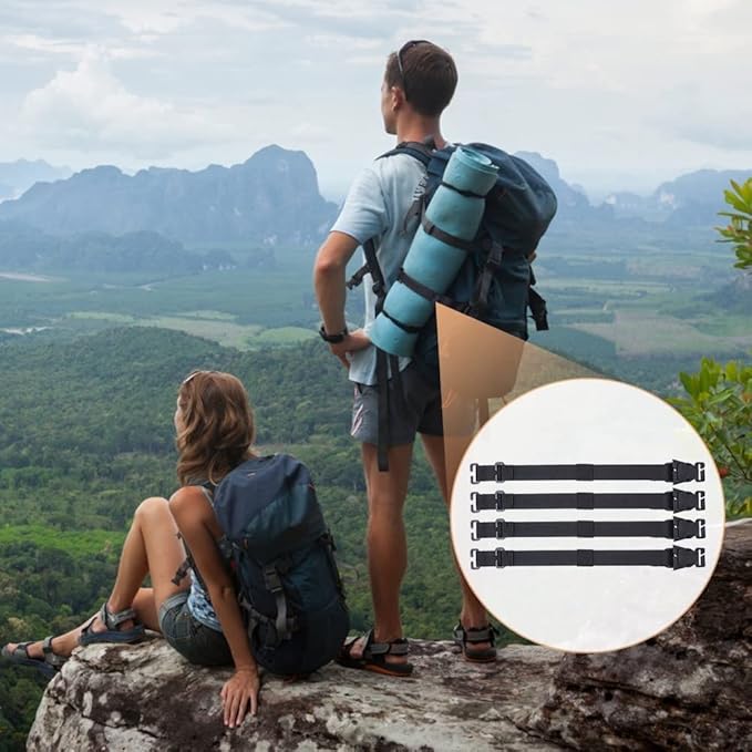 MiOYOOW 4PCS Tactical Molle Straps, Portable Molle Backpack Straps Accessories for Outdoor Camping Hiking Mountaineering
