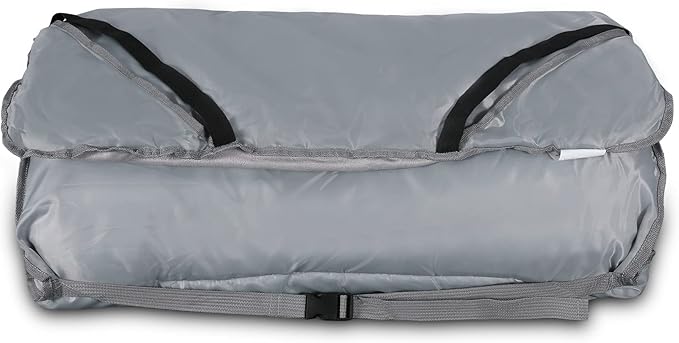 REDCAMP Extra Thick Folding Sleeping Cot Pads, 75"x28"Comfortable Soft Velvet Cotton Camping Cot Mattress Pad for Hiking, Backpacking,Navy Gray Brown