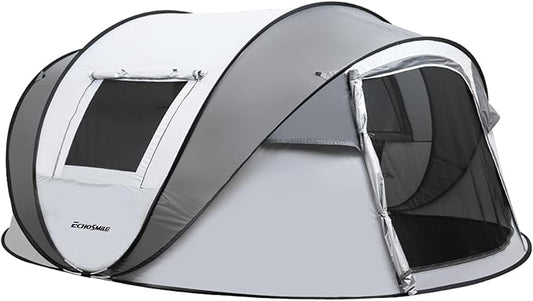 EchoSmile Instant Pop Up Camping Tent, 2/4/6 Person, Easy Setup Tent, Water Resistant Dome, Portable with Carry Bag