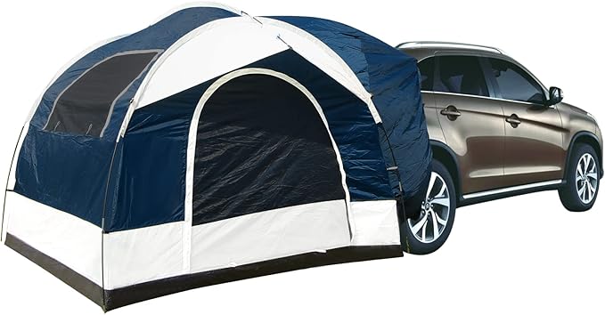 SUV Tent Attachment for Camping -Up to 6-8 Person Sleeping Capacity, Car Tent Includes Rainfly and Storage Bag,Universal Fit, 8' W x 8' L x 7.2' H,Suitable Camping Traveling Family Outdoor Activities