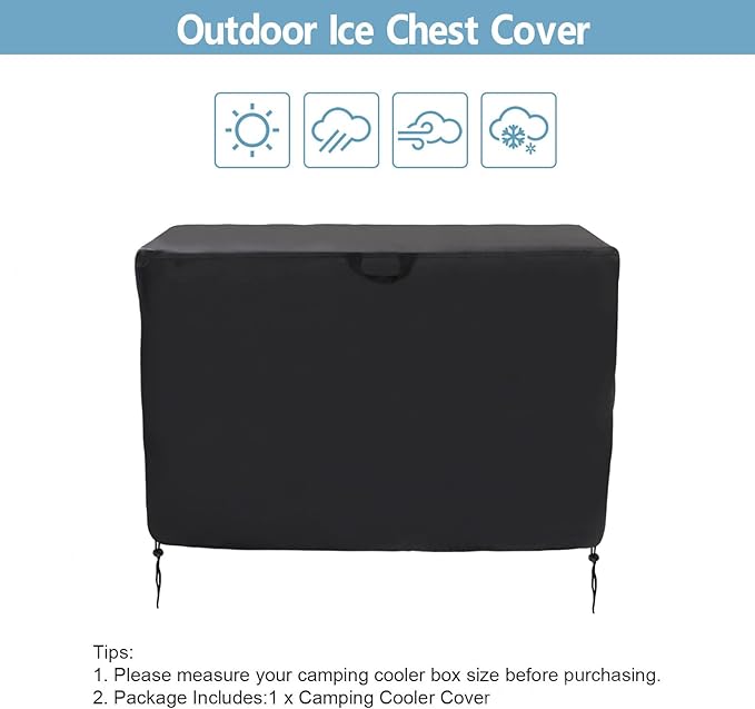 Kingling Cooler Cover, Waterproof Outdoor Rolling Ice Chest Wheeled Camping Cooler Cover