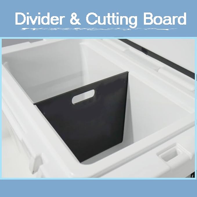 Cooler Divider Cutting Board -Size 65 Compatible with Yeti Tundra 65 Quart Models Cooler Accessories,Black