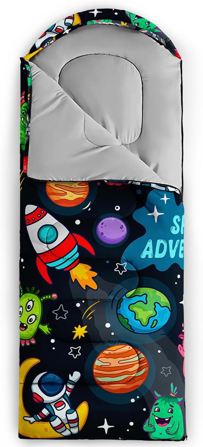 Sleeping Bags for Adults Kids,Backpacking Camping Sleeping Bag for Girls Boys Lightweight Waterproof Cold/Warm Weather Sleeping Bag for All Season