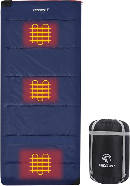 REDCAMP Cotton Flannel Sleeping Bag for Camping Backpacking, Adults Cold Weather Envelope Sleeping Bags with 2/3/4/6lbs Filling