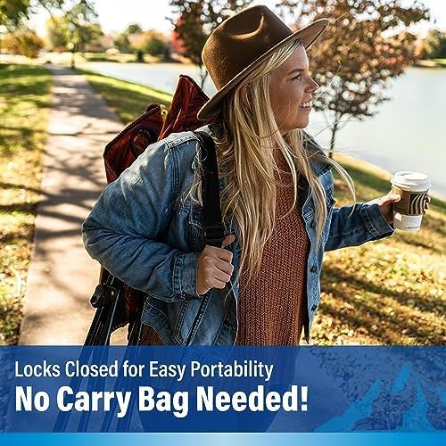 Kijaro Dual Lock Folding Camp Chair - Versatile Sports Chair With Locks Position for Outdoors - Cayman Blue Iguana