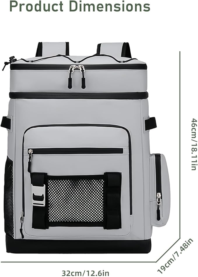 Large Waterproof Insulated Cooler Backpack for Men & Women, Leak Proof Portable Backpack for Camping, Fishing, Picnic, Travel, Hiking