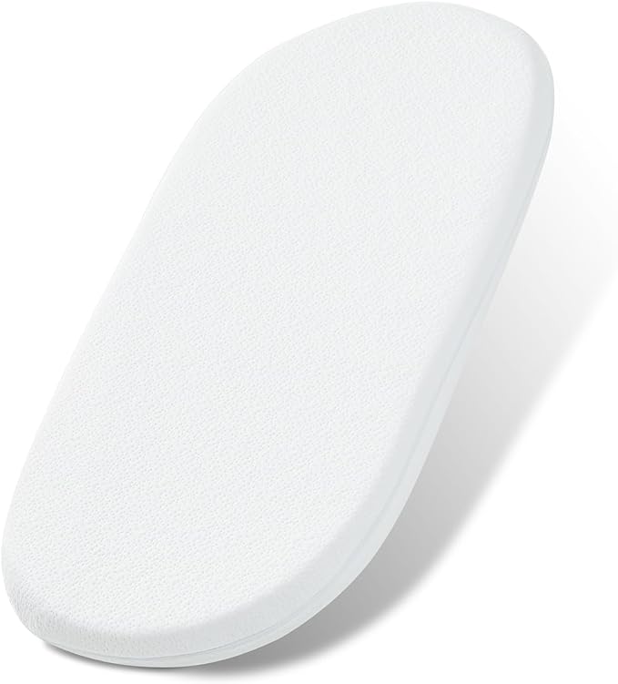 NeoBorn Baby Bassinet Mattress Pad, 30" x 15" Dual Sided Comfort Gel Memory Foam Mattress with Removable Breathable Soft Tencel Cover Fit for Dream On Me Lacy/Snoo/Moses Basket Baby Bassinet