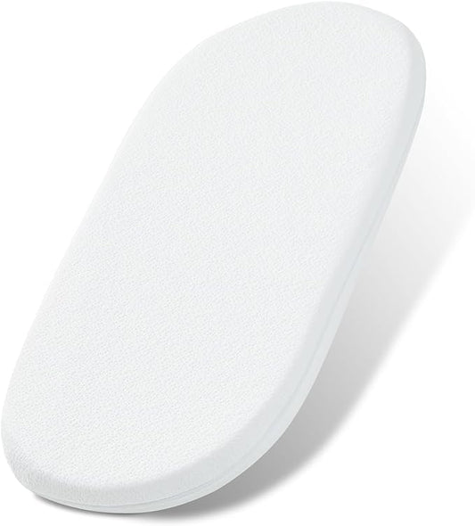 NeoBorn Baby Bassinet Mattress Pad, 30" x 15" Dual Sided Comfort Gel Memory Foam Mattress with Removable Breathable Soft Tencel Cover Fit for Dream On Me Lacy/Snoo/Moses Basket Baby Bassinet